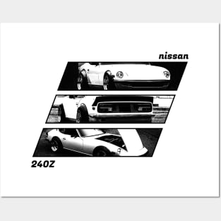 NISSAN DATSUN 240Z FAIRLADY Black 'N White Archive 2 Posters and Art